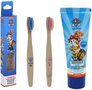 Paw Patrol Set Bamboe Tandenborstel 2 stuks + Tandpasta 50 ml - Voordeelpakket - Milieuvriendelijk - Duurzaam 