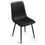 Black velvet dining chair
