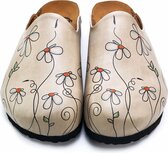 GOBY Clogs met Bloemen - Handgemaakt GOBY Clogs met Bloemen - Handgemaakt