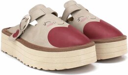 GOBY Happy Heart Dames Clogs - Handgemaakt GOBY Happy Heart Dames Clogs - Handgemaakt