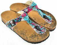 GOBY - Zentangle Patroon - Sandalen - Slippers - Handmade GOBY - Zentangle Patroon - Sandalen - Slippers - Handmade