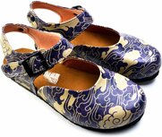 GOBY Clogs met Wolken - Handgemaakt