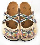 GOBY Clogs met Vlinderprint Geverfd - Handgemaakt GOBY Clogs met Vlinderprint Geverfd - Handgemaakt