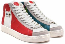 Goby - Kitty Love Sneakers - Vegan Leer - Handgemaakt - Kat en Hart Design Goby - Kitty Love Sneakers - Vegan Leer - Handgemaakt - Kat en Hart Design