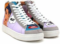 Goby - Pop Art Hello Sneakers - Vegan Leer - Handgemaakt - Pop Art Design Goby - Pop Art Hello Sneakers - Vegan Leer - Handgemaakt - Pop Art Design