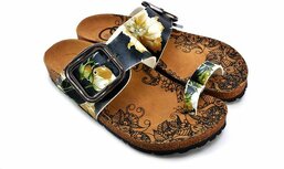 Goby - Floral Breeze Sandalen - Vegan Leer - Handgemaakt - Bloemen Design Goby - Floral Breeze Sandalen - Vegan Leer - Handgemaakt - Bloemen Design
