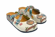 Goby - Wise Owl Dames Clogs - Handgemaakt - Uilenprint Goby - Wise Owl Dames Clogs - Handgemaakt - Uilenprint
