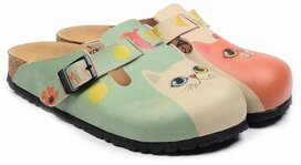 Goby Purrfect Vegan Clogs - Handmade Cat Print Goby Purrfect Vegan Clogs - Handmade Cat Print