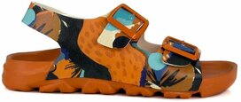 Goby Bohemian Dames Sandalen - Tropisch Print - Vegan Leer Goby Bohemian Dames Sandalen - Tropisch Print - Vegan Leer