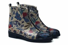 Goby Floral Dames Boots - Vegan Leer - Handgemaakt Goby Floral Dames Boots - Vegan Leer - Handgemaakt