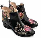 Goby Elegant Floral Dames Enkellaarsjes - Handgemaakt Vegan Leer Goby Elegant Floral Dames Enkellaarsjes - Handgemaakt Vegan Leer
