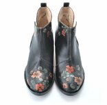 Goby Midnight Blossom Dames Enkellaarsjes - Handgemaakt Vegan Leer Goby Midnight Blossom Dames Enkellaarsjes - Handgemaakt Vegan Leer