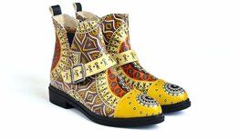 Goby African Spirit Dames Enkellaarsjes - Handgemaakt Vegan Leer