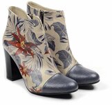 GOBY Tropical Bloom Dames Enkellaarsjes - Handgemaakt Vegan Leer GOBY Tropical Bloom Dames Enkellaarsjes - Handgemaakt Vegan Leer