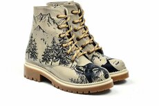 Goby Mountain Spirit Dames Veterboots - Handgemaakt Vegan Leer Goby Mountain Spirit Dames Veterboots - Handgemaakt Vegan Leer