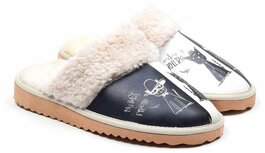 Goby Monochrome Cat Sloffen - Vegan Leer - Handgemaakt Goby Monochrome Cat Sloffen - Vegan Leer - Handgemaakt