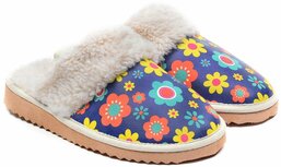 Goby Flower Power Dames Sloffen - Vegan Leer - Handgemaakt Goby Flower Power Dames Sloffen - Vegan Leer - Handgemaakt