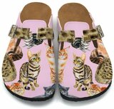 Goby - Kitty Parade Dames Clogs - Handgemaakt - Kattenprint - Comfortabel Goby - Kitty Parade Dames Clogs - Handgemaakt - Kattenprint - Comfortabel