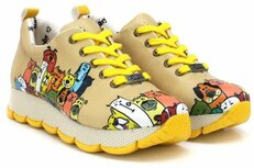 GOBY – Colorful Cats Sneakers – Handmade & Vegan – Speels & Comfortabel GOBY – Colorful Cats Sneakers – Handmade & Vegan – Speels & Comfortabel