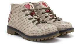 Goby - Love Letters Dames Enkellaarzen - Vegan Leer - Handgemaakt - Tekst en Hart Design Goby - Love Letters Dames Enkellaarzen - Vegan Leer - Handgemaakt - Tekst en Hart Design