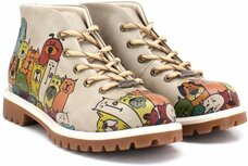 Goby - Paws & Whiskers Dames Enkellaarzen - Vegan Leer - Handgemaakt - Dieren Design Goby - Paws & Whiskers Dames Enkellaarzen - Vegan Leer - Handgemaakt - Dieren Design