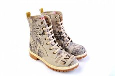 Goby Jazz Spirit Dames Veterboots - Handgemaakt Vegan Leer Goby Jazz Spirit Dames Veterboots - Handgemaakt Vegan Leer