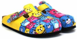 Goby - Happy Cats Dames Clogs - Handgemaakt - Kattenprint Goby - Happy Cats Dames Clogs - Handgemaakt - Kattenprint