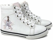 GOBY Ballet Charm Sneakers - Handgemaakt - Vegan - Elegante Ballerina Design GOBY Ballet Charm Sneakers - Handgemaakt - Vegan - Elegante Ballerina Design