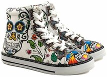 Goby Sugar Skull Dames Sneakers - Handgemaakt Vegan Leer Goby Sugar Skull Dames Sneakers - Handgemaakt Vegan Leer