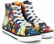 Goby Artistic Rhythms Dames Sneaker Laarzen – Handgemaakt – Abstract Design Goby Artistic Rhythms Dames Sneaker Laarzen – Handgemaakt – Abstract Design