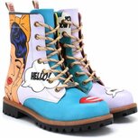 Goby PopArt Hello Boots Dames Laarzen – Handgemaakt – Enkel Laarzen Goby PopArt Hello Boots Dames Laarzen – Handgemaakt – Enkel Laarzen