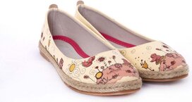 GOBY - Rode Kuiken - Ballerinas - Flats - Hoge kwaliteit - Handmade - Meisjesprint GOBY - Rode Kuiken - Ballerinas - Flats - Hoge kwaliteit - Handmade - Meisjesprint