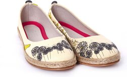 Goby - Dandelion Dream Dames Ballerina's met Pluisbloemprint Goby - Dandelion Dream Dames Ballerina's met Pluisbloemprint