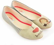 GOBY I Love Books Ballerina's – Handgemaakt – Premium Kwaliteit GOBY I Love Books Ballerina's – Handgemaakt – Premium Kwaliteit