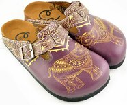 GOBY Clogs met Elephants India – Handgemaakt – Hoge Kwaliteit GOBY Clogs met Elephants India – Handgemaakt – Hoge Kwaliteit