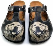GOBY Clogs met Golden Retriever – Handgemaakt – Hoge Kwaliteit