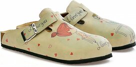 GOBY Clogs met Girl And Boy Print – Handgemaakt – Hoge Kwaliteit