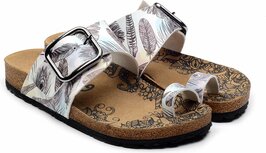 GOBY - Feathers - Slippers - Sandalen -Hoge kwaliteit - Handmade GOBY - Feathers - Slippers - Sandalen -Hoge kwaliteit - Handmade