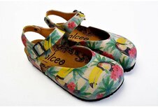 Goby – Tropical Toucan Dames Clogs – Vegan – Handmade Goby – Tropical Toucan Dames Clogs – Vegan – Handmade