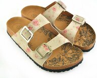 GOBY - Roze Rozen - Sandalen - Slippers - Hoge kwaliteit - Handmade GOBY - Roze Rozen - Sandalen - Slippers - Hoge kwaliteit - Handmade