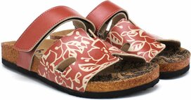 GOBY - Rood Bloemen Patroon - Slippers - Sandalen - Hoge kwaliteit - Handmade GOBY - Rood Bloemen Patroon - Slippers - Sandalen - Hoge kwaliteit - Handmade