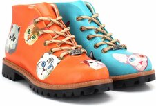 Goby MeowMix Boots – Dames Veterboots – Kattenprint Goby MeowMix Boots – Dames Veterboots – Kattenprint