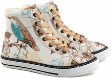 Goby Bluebird Dames Sneakers - Handgemaakt Vegan Leer Goby Bluebird Dames Sneakers - Handgemaakt Vegan Leer