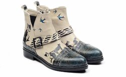 Goby Catwalk Dames Enkellaarsjes - Handgemaakt Vegan Leer Goby Catwalk Dames Enkellaarsjes - Handgemaakt Vegan Leer