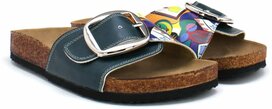 Goby Colourful Dames Sandalen - Gele Bloemenprint - Vegan Leer Goby Colourful Dames Sandalen - Gele Bloemenprint - Vegan Leer