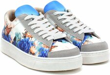 GOBY - Blauwe Bloemen - Sneakers - Schoenen - Hoge kwaliteit - Handmade