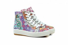Goby Koi Spirit – Dames Hoge Sneaker – Vegan – Handgemaakt Goby Koi Spirit – Dames Hoge Sneaker – Vegan – Handgemaakt