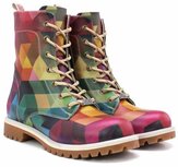 Goby Prism Boots – Dames Veterboots – Geometrisch Design – Vegan Leer – Handgemaakt Goby Prism Boots – Dames Veterboots – Geometrisch Design – Vegan Leer – Handgemaakt
