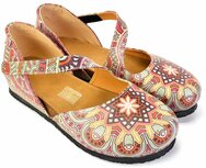 Goby Mandala Ballerina Dames – Vegan Leer – Handgemaakt Goby Mandala Ballerina Dames – Vegan Leer – Handgemaakt