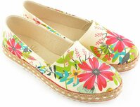 GOBY - Roze Kamille - Ballerinas - Flats - Handmade - Meisjesprint GOBY - Roze Kamille - Ballerinas - Flats - Handmade - Meisjesprint